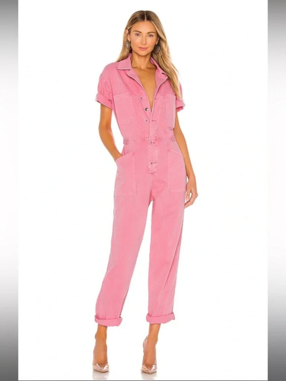 Pistola Denim Pink Jumpsuit